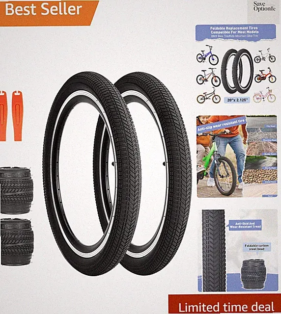 14/16/20/24/26 x 2.125 Bike tire 2 Pack 14/16/20/24/26 Bike tire Kids Bike Ti...