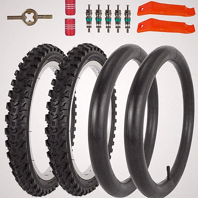 16X2.125/57-305 Kids Bike Tire, 16 Inch Foldable Bike Tire and Tube Set for M...