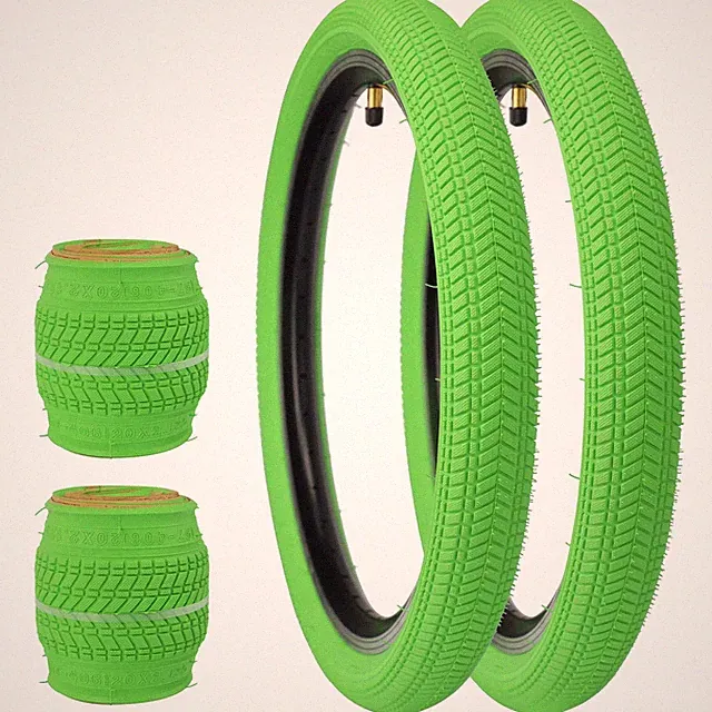 20 x 2.125 Bike tire 2 Pack 20 Kids Folding Tires Fits Most Kids BikesBMX Tir...