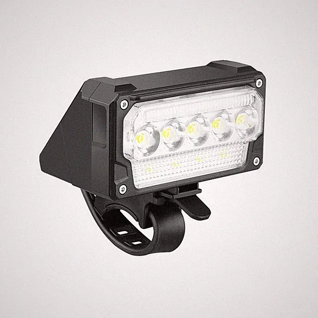 Bicycle Front Light with Dual LEDs and Intelligent Sensor Power Control