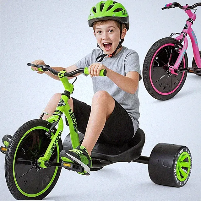 Drift Trike for Kids 16" Front Wheel Ride-On with Adjustable Seat, Steel Frame