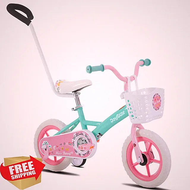 JOYSTAR 12 Inch Green Kids Bike Training Wheels Basket