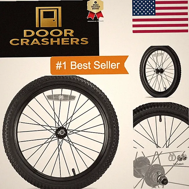 JOYSTAR 16-Inch Kids Bike Wheel Replacement, Solid Rubber Tire Ready to Roll