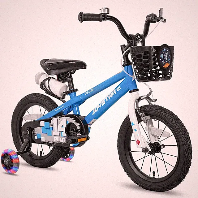 JOYSTAR Pluto 14 Inch Kids Bike - BMX Style Training Wheels Blue