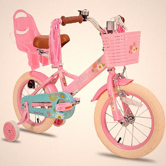 Kids Bike 14 Inch Training Wheels Girls Princess Pink JOYSTAR Little Daisy Years