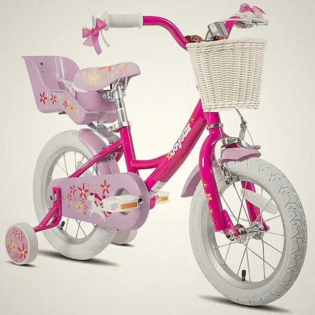 Ride with Confidence - JOYSTAR 16 Inch Kids Bike Training Wheels Fuchsia
