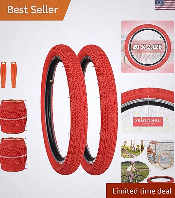 Universal Fit Kids Bike Tires 14-26 Inches - Durable, Safe, and Foldable